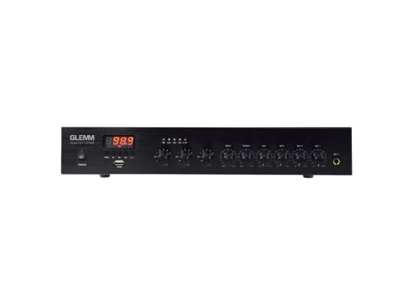Glemm Amplificador Audio 100V 480W FM/USB/MP3 – 3 Zonas Glemm Amplificador Audio 100V 480W FM/USB/MP3 – 3 Zonas